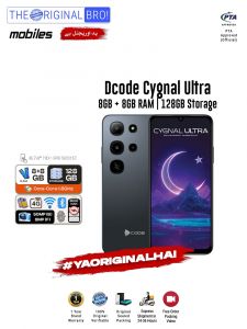 DCode Cygnal Ultra - 8GB RAM - 128GB Storage - Grey - Easy Monthly Installments - PTA Approved - 1 Year Brand Warranty - The Original Bro Mobiles - TOB73
